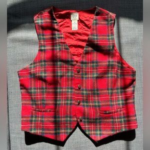 Plaid Gap Vest / Waistcoat
